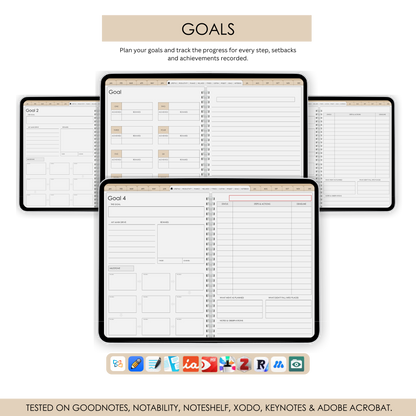 2025 All In One Planner + 3 FREE Goal Getting E-Books