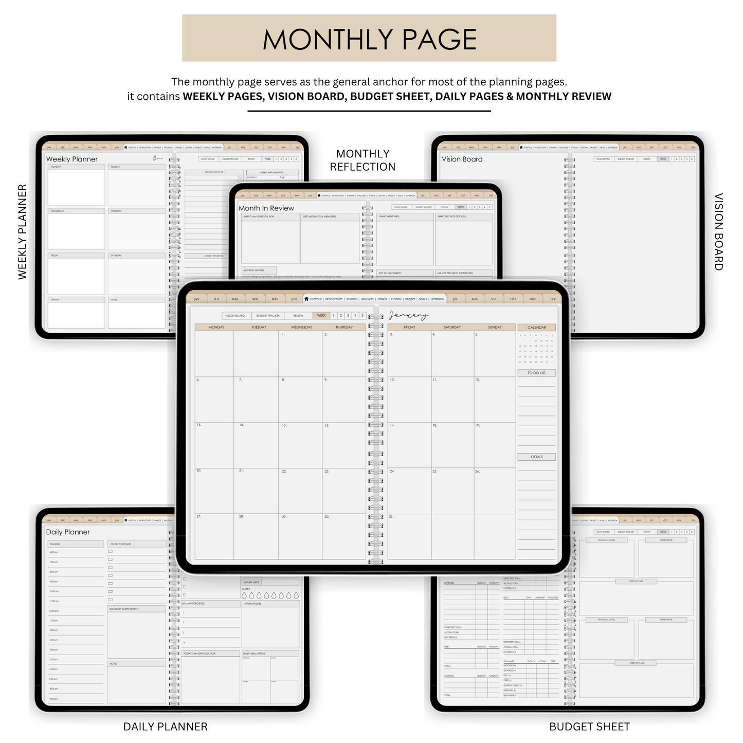 2025 All In One Planner + 3 FREE Goal Getting E-Books